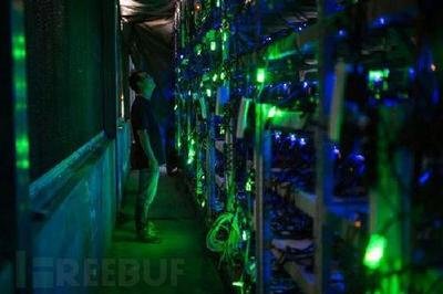Inside a state-of-the-art mining farm in Australia with rows of mining rigs processing transactions.