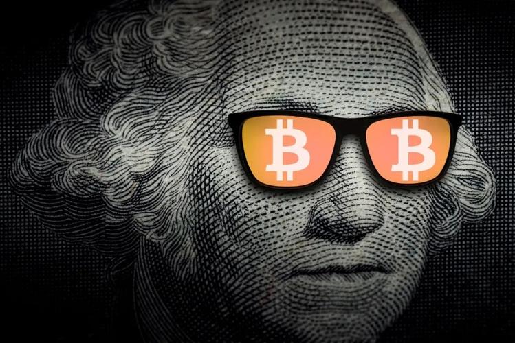 Bitcoin mining farm illustration